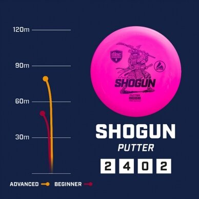 Diskgolfo diskas Putter SHOGUN Active Pink 2 Diskgolfo diskas Putter SHOGUN Active Pink 2