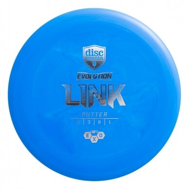 Diskgolfo diskas Putter SOFT EXO LINK Evolution Blue 1