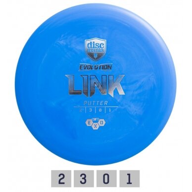 Diskgolfo diskas Putter SOFT EXO LINK Evolution Blue