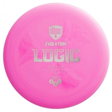 Diskgolfo diskas Putter SOFT EXO LOGIC Evolution Pink 1 Diskgolfo diskas Putter SOFT EXO LOGIC Evolution Pink 1