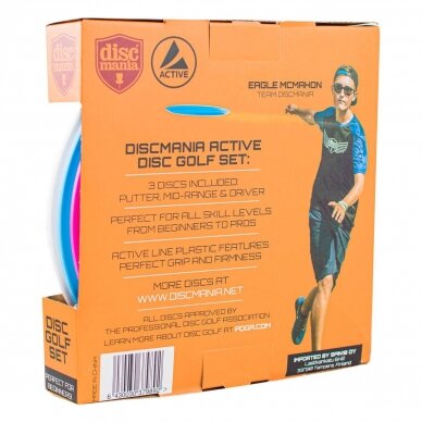 Diskgolfo diskų rinkinys Active 3 Disc Set 2 Diskgolfo diskų rinkinys Active 3 Disc Set 2