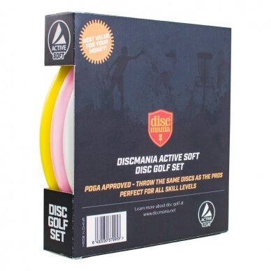 Diskgolfo diskų rinkinys Active 3 Soft Disc Set 1 Diskgolfo diskų rinkinys Active 3 Soft Disc Set 1