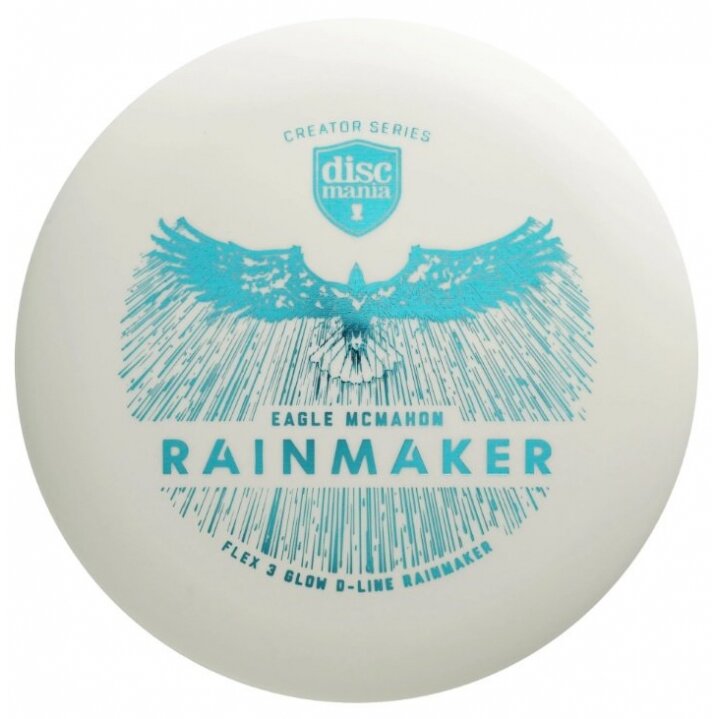 Diskgolfo diskas Putter Glow D-LINE FLEX 3 Rainmaker White 1 Diskgolfo diskas Putter Glow D-LINE FLEX 3 Rainmaker White 1
