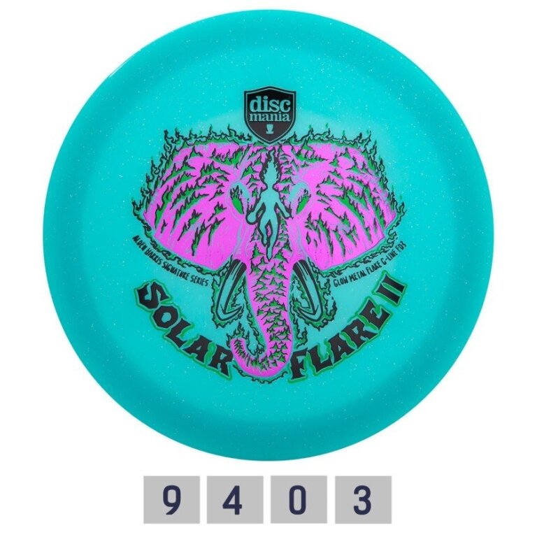 Diskgolfo diskas Fairway Driver C-LINE Glow Metalflake FD3 Solar Flare 2 Blue Diskgolfo diskas Fairway Driver C-LINE Glow Metalflake FD3 Solar Flare 2 Blue