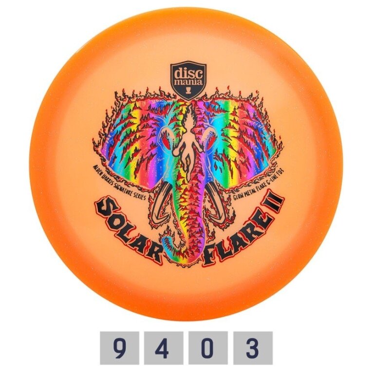 Diskgolfo diskas Fairway Driver C-LINE Glow Metalflake FD3 Solar Flare 2 Orange Diskgolfo diskas Fairway Driver C-LINE Glow Metalflake FD3 Solar Flare 2 Orange
