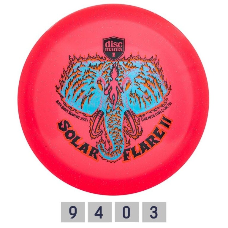 Diskgolfo diskas Fairway Driver C-LINE Glow Metalflake FD3 Solar Flare 2 Red Diskgolfo diskas Fairway Driver C-LINE Glow Metalflake FD3 Solar Flare 2 Red