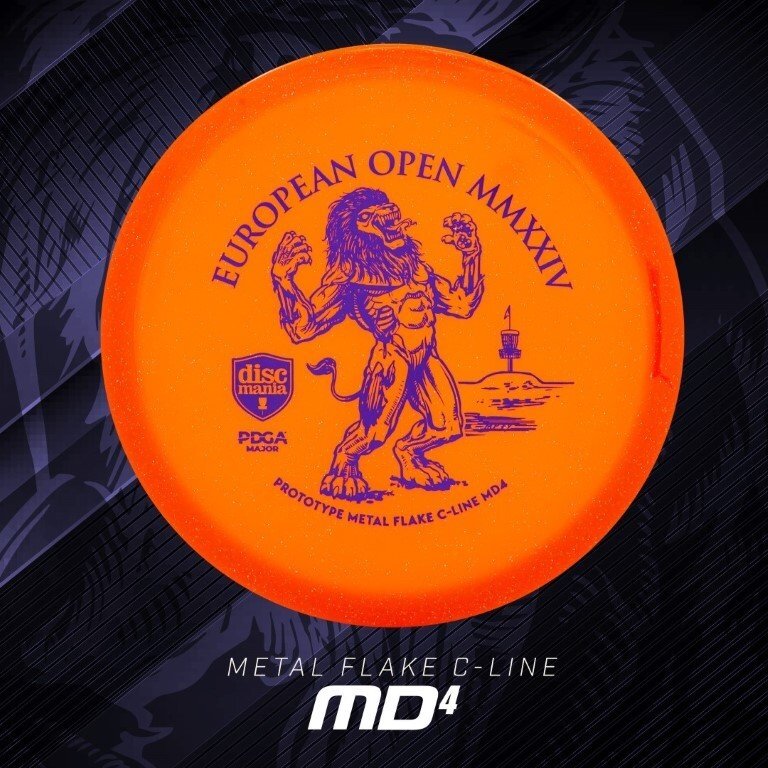 Diskgolfo diskas Midrange Driver C-LINE Metalflake MD4 Orange 2 Diskgolfo diskas Midrange Driver C-LINE Metalflake MD4 Orange 2