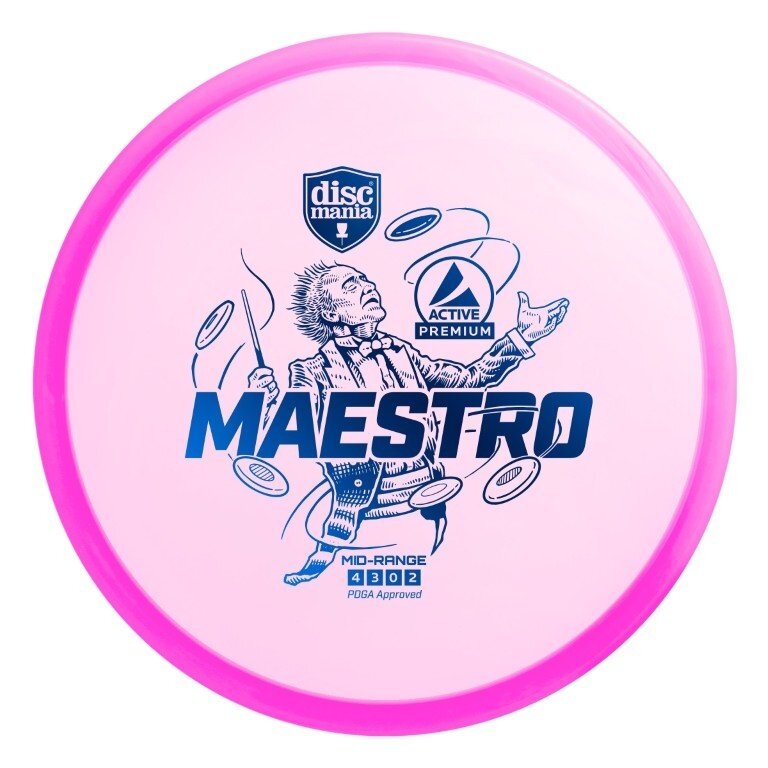 Diskgolfo diskas Midrange Driver MAESTRO Active Premium Pink 1 Diskgolfo diskas Midrange Driver MAESTRO Active Premium Pink 1