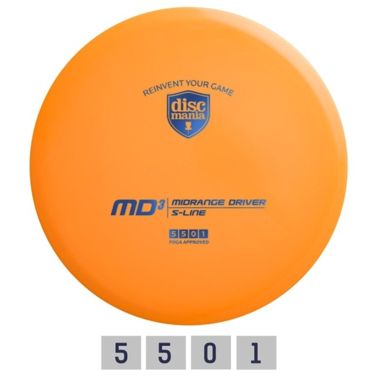 Diskgolfo diskas Midrange Driver S-LINE MD3 orange Diskgolfo diskas Midrange Driver S-LINE MD3 orange