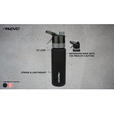 Gertuvė AVENTO Spray 44BA 700ml su purkštuku black/grey 1 Gertuvė AVENTO Spray 44BA 700ml su purkštuku black/grey 1