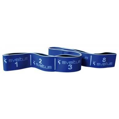 Juosta mankštai SVELTUS Elastiband 20kg mėlyna+pakuotė Juosta mankštai SVELTUS Elastiband 20kg mėlyna+pakuotė