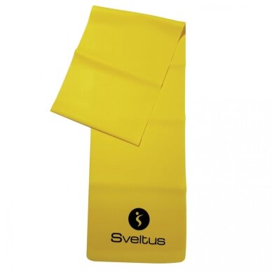 Juosta mankštai SVELTUS Latex band 0553 15x120cm light, yellow Juosta mankštai SVELTUS Latex band 0553 15x120cm light, yellow