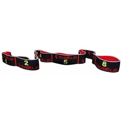 Juosta mankštai SVELTUS Elastiband 15kg juoda+pakuotė Juosta mankštai SVELTUS Elastiband 15kg juoda+pakuotė