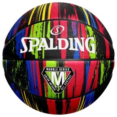 KREPŠINIO KAMUOLYS SPALDING MARBLE SERIES RAINBOW (7 DYDIS)