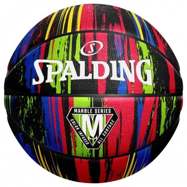 KREPŠINIO KAMUOLYS SPALDING MARBLE SERIES RAINBOW (5 DYDIS)