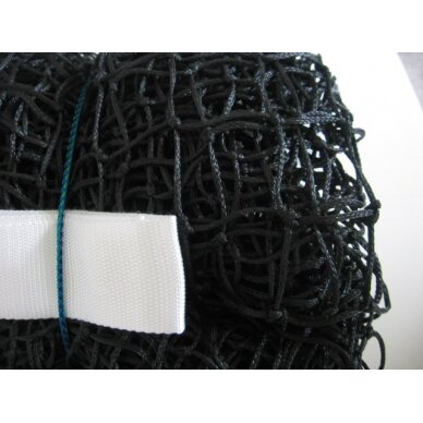 Lauko teniso tinklas PE2mm (juodas su trosu) 1 Lauko teniso tinklas PE2mm (juodas su trosu) 1