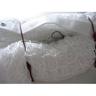 Lauko teniso tinklas PP3mm (baltas su trosu) 1 Lauko teniso tinklas PP3mm (baltas su trosu) 1
