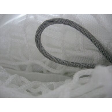 Lauko teniso tinklas PP3mm (baltas su trosu) 2 Lauko teniso tinklas PP3mm (baltas su trosu) 2