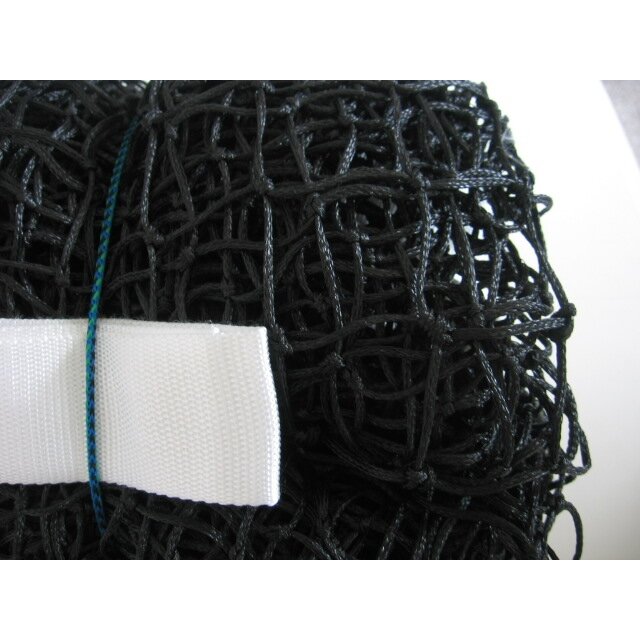 Lauko teniso tinklas PE2mm (juodas su trosu) 1 Lauko teniso tinklas PE2mm (juodas su trosu) 1