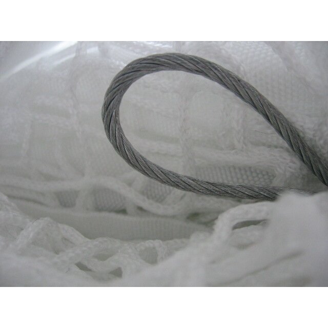 Lauko teniso tinklas PP3mm (baltas su trosu) 2