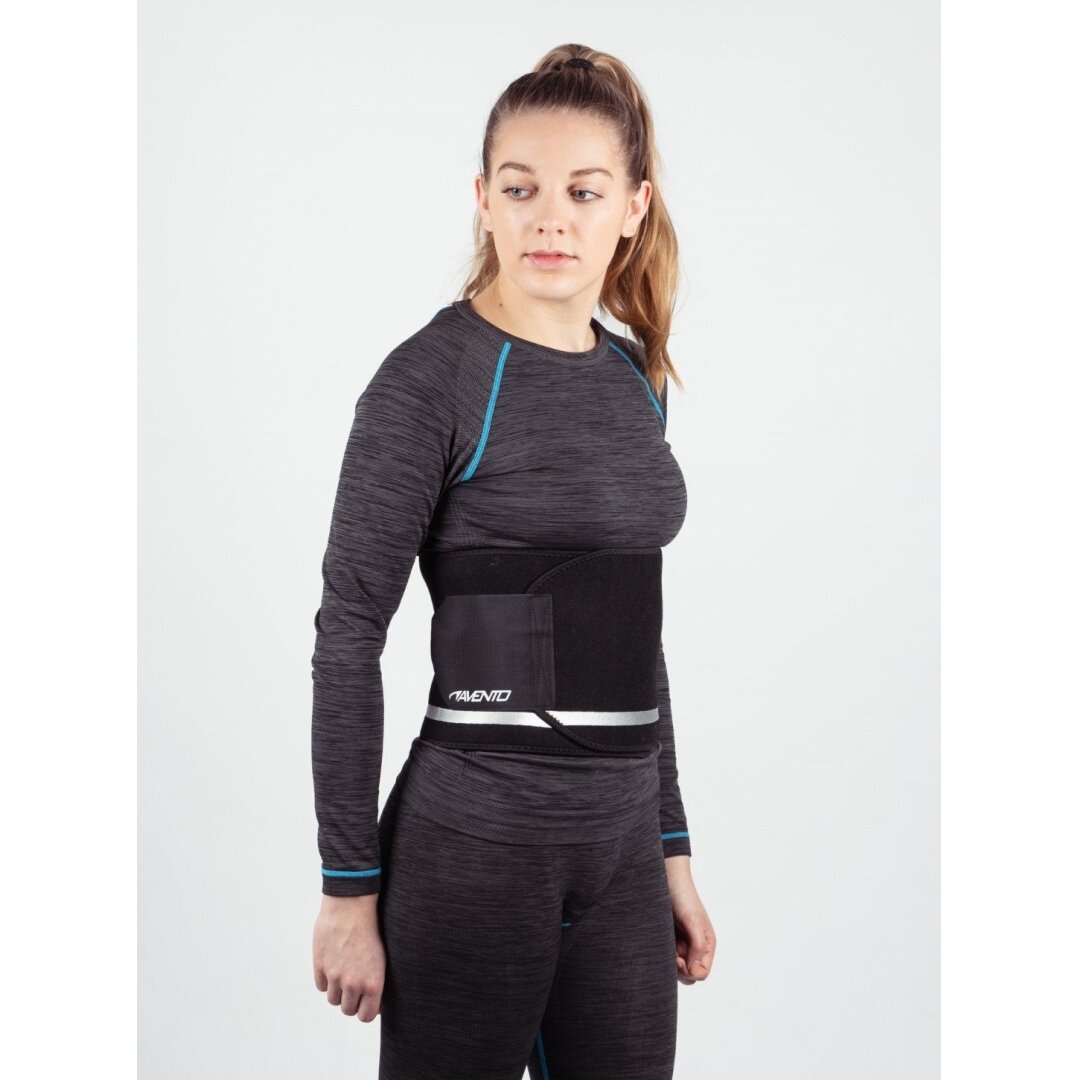 Lieknėjimo juosta AVENTO 44SI S/M Black/Silver grey 4 Lieknėjimo juosta AVENTO 44SI S/M Black/Silver grey 4
