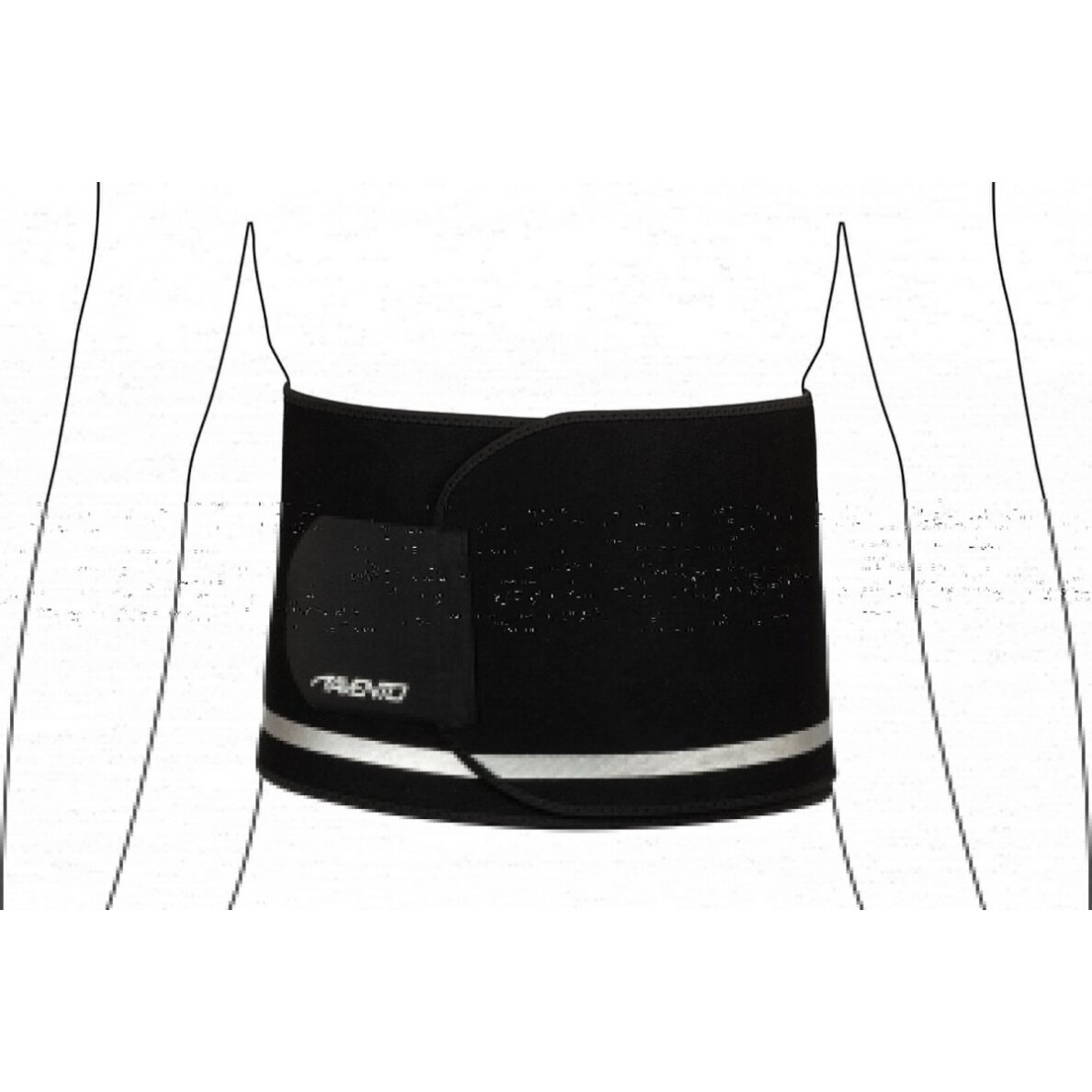 Lieknėjimo juosta AVENTO 44SI S/M Black/Silver grey Lieknėjimo juosta AVENTO 44SI S/M Black/Silver grey