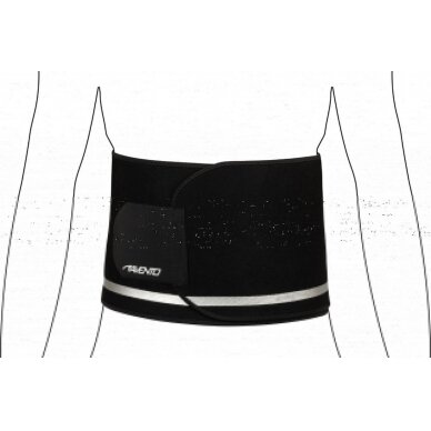 Lieknėjimo juosta AVENTO 44SI S/M Black/Silver grey Lieknėjimo juosta AVENTO 44SI S/M Black/Silver grey