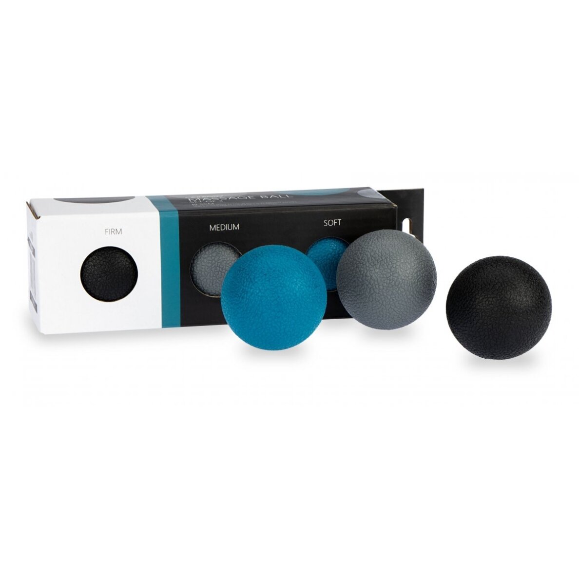 Masažinių kamuoliukų rinkinys AVENTO 42RA 5cm 3vnt Blue/Grey/Black 3 Masažinių kamuoliukų rinkinys AVENTO 42RA 5cm 3vnt Blue/Grey/Black 3