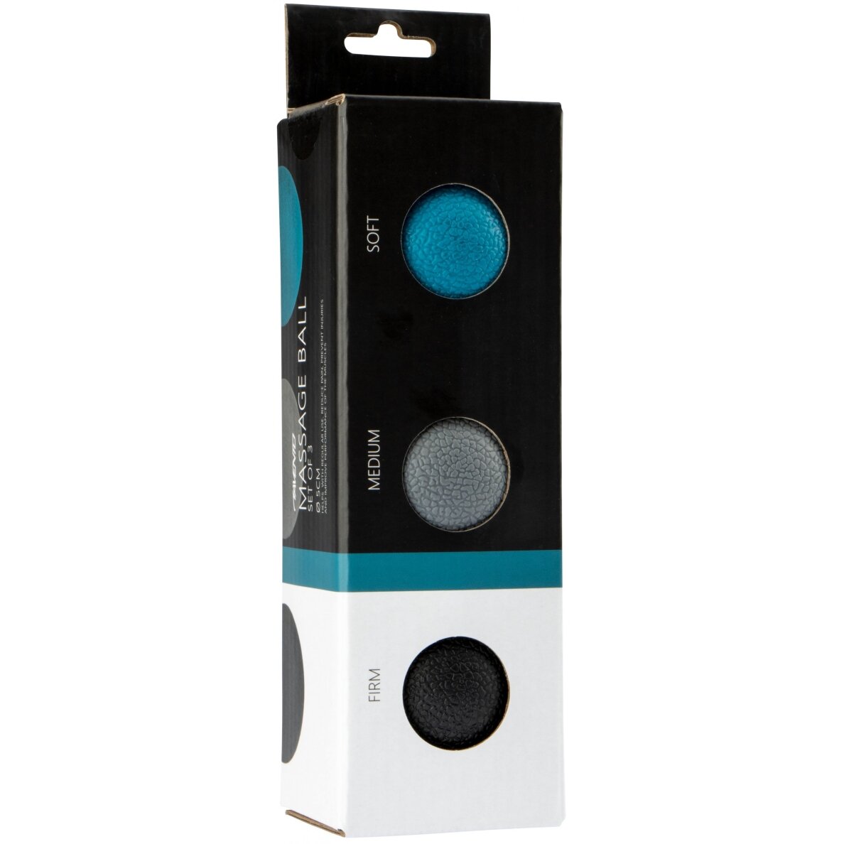 Masažinių kamuoliukų rinkinys AVENTO 42RA 5cm 3vnt Blue/Grey/Black 4 Masažinių kamuoliukų rinkinys AVENTO 42RA 5cm 3vnt Blue/Grey/Black 4