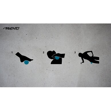 Masažinių kamuoliukų rinkinys AVENTO 42RA 5cm 3vnt Blue/Grey/Black 6