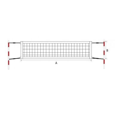Papl. teniso tinklas POKORNY Econom 8,5x1m 2mm 1vnt.