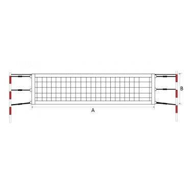 Papl. teniso tinklas POKORNY Sport 8,5x1m 3mm 1vnt