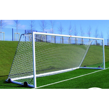 Pastatomi aliumininiai futbolo vartai 5x2m (su ratukais ir tinklu) Pastatomi aliumininiai futbolo vartai 5x2m (su ratukais ir tinklu)