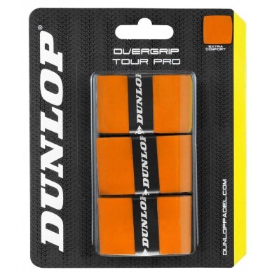 Padel virš. apvija DUNLOP TOUR PRO 3-blister oranžinė Padel virš. apvija DUNLOP TOUR PRO 3-blister oranžinė