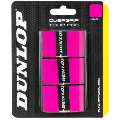 Padel virš. apvija DUNLOP TOUR PRO 3-blister pink Padel virš. apvija DUNLOP TOUR PRO 3-blister pink