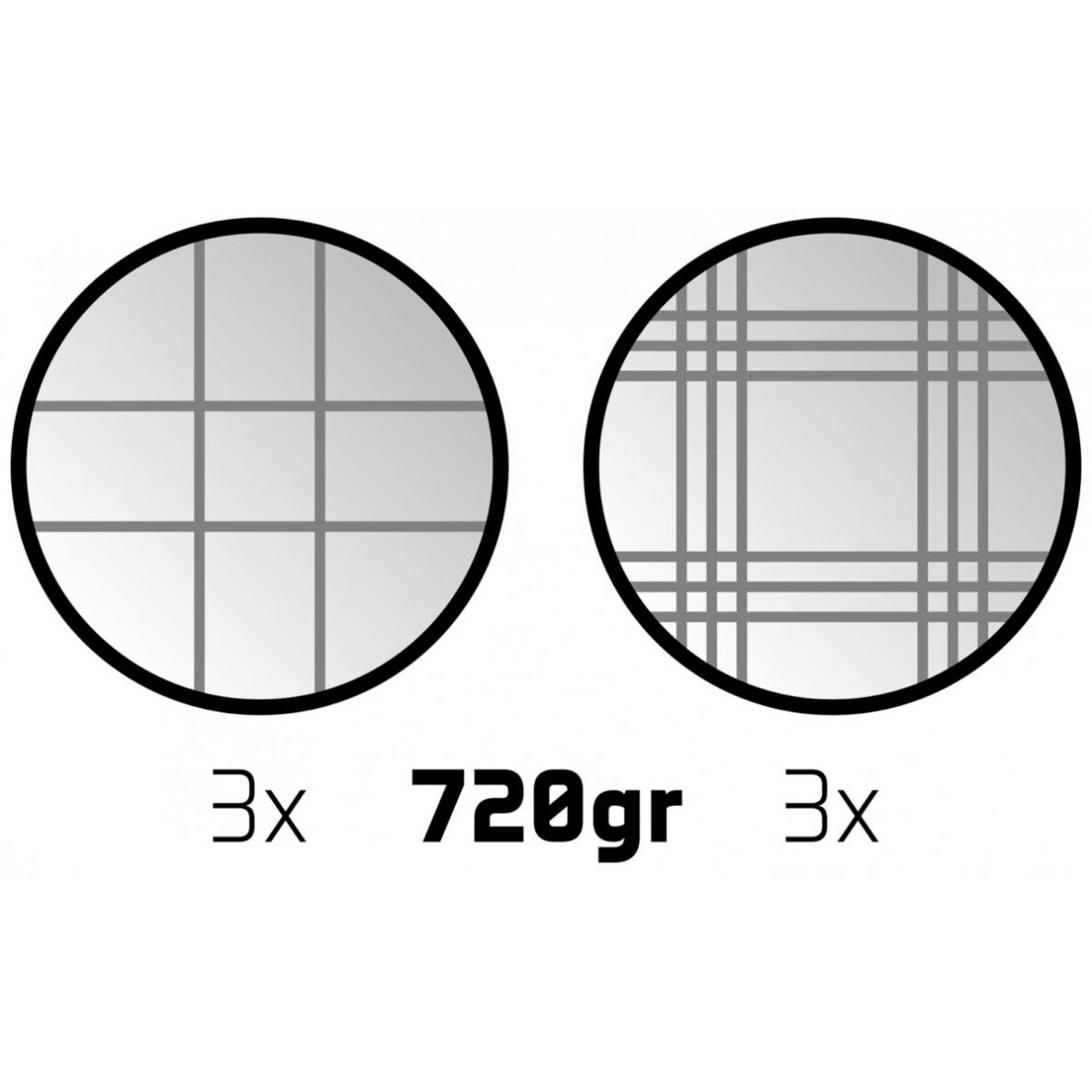 Petankės rinkinys 52JV CHR 6vnt Chrome 3