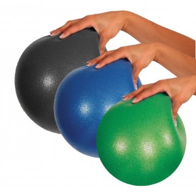 Pilates kamuolys Soft Over ball 21-23cm juodas