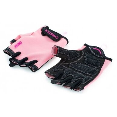 Pirštinės fitnesui GYMSTIC 61318 S pink/black Pirštinės fitnesui GYMSTIC 61318 S pink/black