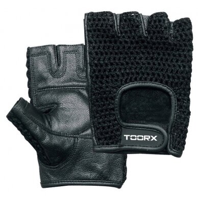 Pirštinės fitnesui TOORX AHF-038 M black Pirštinės fitnesui TOORX AHF-038 M black
