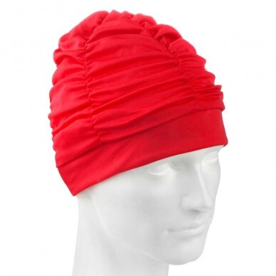 Plaukimo kepurė Mad Wave Lux Shower Red Plaukimo kepurė Mad Wave Lux Shower Red
