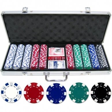 Pokerio žetonų rinkinys Poker Set 500 Pokerio žetonų rinkinys Poker Set 500