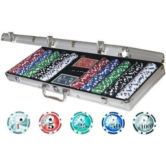 Pokerio žetonų rinkinys Poker Set 500 (su vertėmis) Pokerio žetonų rinkinys Poker Set 500 (su vertėmis)