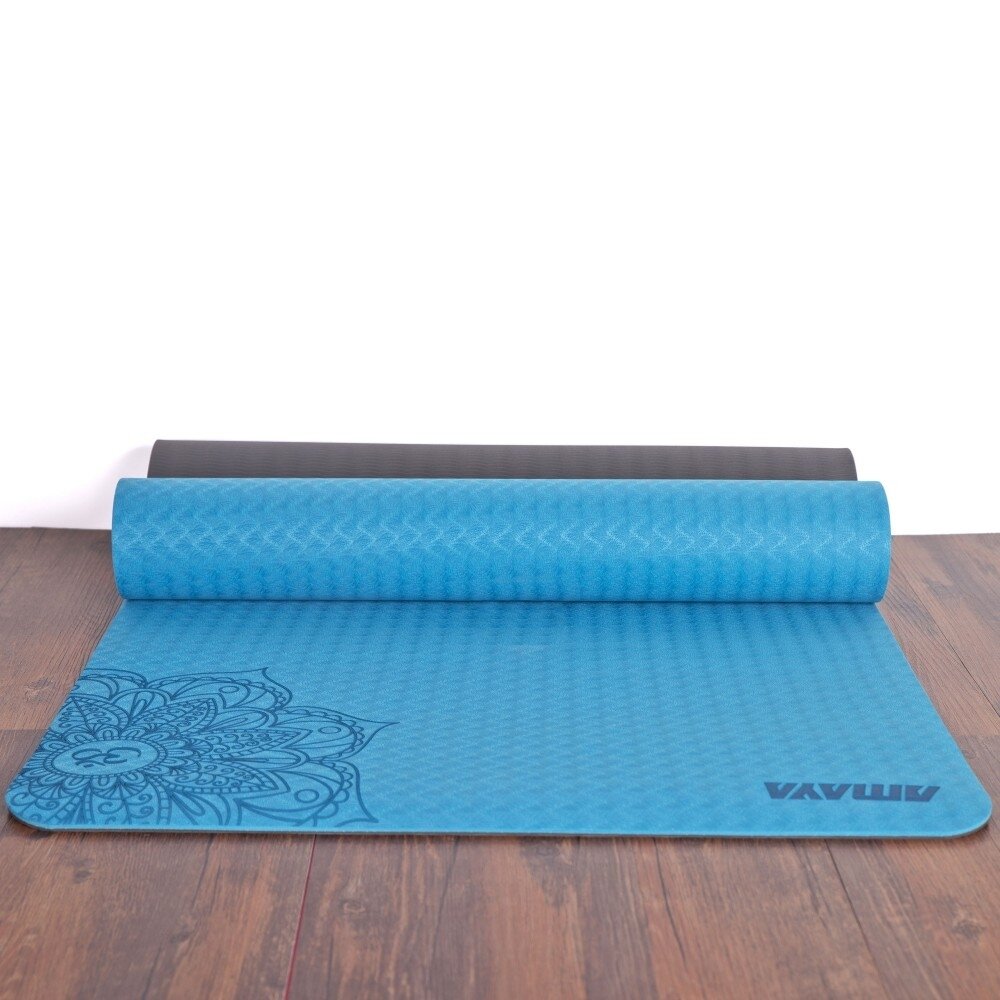 Profesionalus jogos kilimėlis (akvamarinas) TPE 183x61x0,6cm 2 Profesionalus jogos kilimėlis (akvamarinas) TPE 183x61x0,6cm 2