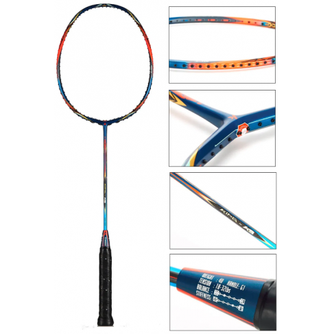 Profesionali badmintono raketė Kawasaki K9 Blue 3U 1 Profesionali badmintono raketė Kawasaki K9 Blue 3U 1