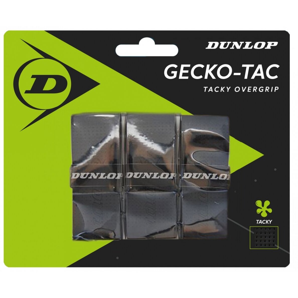 Raketės virš. apvija DUNLOP GECKO-TAC 3vnt. juoda