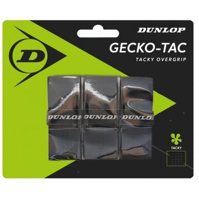 Raketės virš. apvija DUNLOP GECKO-TAC 3vnt. juoda Raketės virš. apvija DUNLOP GECKO-TAC 3vnt. juoda