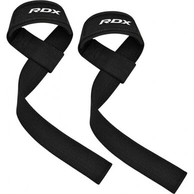 Riešiniai diržai svoriams kelti RDX GYM SINGLE STRAP BLACK PLUS Riešiniai diržai svoriams kelti RDX GYM SINGLE STRAP BLACK PLUS