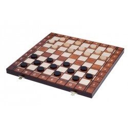 Šachmatų, šaškių ir nardų rinkinys 410 × 230 × 250 mm, karalius 76 mm Šachmatų, šaškių ir nardų rinkinys 410 × 230 × 250 mm, karalius 76 mm