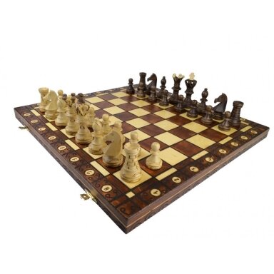 Šachmatai Ambasador 530x265x60mm, Karalius 110mm Šachmatai Ambasador 530x265x60mm, Karalius 110mm