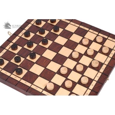 Šachmatai ir šaškės Small 350x175x45mm, karalius 60mm